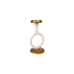 Candleholder Romimex White/Gold Aluminium 14 x 25 x 13 cm Circle