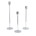 Set de Suporturi de Lumânări Romimex Argintiu Metal 32 x 4 x 12 cm 3 Piese