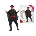 Costume per Adulti Cavaliere Mascherato Nero Supereroe (4 Pezzi) (4 pcs)