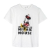 Dames-T-Shirt met Korte Mouwen Minnie Mouse Wit