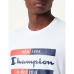 Heren-T-Shirt met Korte Mouwen Champion Crewneck Wit