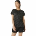 Camiseta de Manga Corta Mujer Asics Core All Over Print Negro Mujer