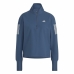 Langarmet t-skjorte for Kvinner Adidas Own the Run 1/2 Zip Indigo