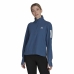 Langarmet t-skjorte for Kvinner Adidas Own the Run 1/2 Zip Indigo