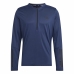 Moška Majica z Dolgimi Rokavi Adidas Training 1/4-Zip Temno modra