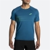 Camiseta de Manga Corta Hombre Brooks Atmosphere  2.0 Cian