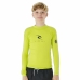 Child's Short Sleeve T-Shirt Rip Curl Corps L/S Rash Vest  Yellow Surf Lycra