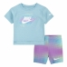 Completo Sportivo per Bambini Nike Aop Bike Azzurro Multicolore Lilla 2 Pezzi