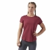 Camiseta de Manga Corta Mujer Reebok Work Mesh Rojo Oscuro