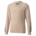 Hettefri genser for jenter Puma Alpha Crew Neck Beige Leopard Rosa