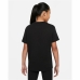 T-Shirt met Korte Mouwen voor kinderen Nike Sportswear Zwart