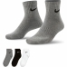 Meias de Desporto Nike Everyday Lightweight Cinzento 3 pares