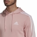 Dressipluus kapuutsiga, meeste Adidas Essentials Wonder Mauve 3 Stripes Roosa