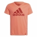 T-Shirt met Korte Mouwen voor kinderen Adidas Designed to Move Zalm