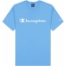 Men’s Short Sleeve T-Shirt Champion Crewneck Blue