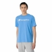 Men’s Short Sleeve T-Shirt Champion Crewneck Blue