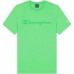 Men’s Short Sleeve T-Shirt Champion Crewneck Green