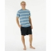 Camiseta Rip Curl Surf Revival Stripe Aguamarina Hombre