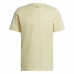 Heren-T-Shirt met Korte Mouwen Adidas Essentials 3 Bandas  Geel