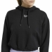 Felpa con Cappuccio Donna Reebok Sportswear Cropped Nero