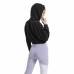 Bluza z kapturem Damska Reebok Sportswear Cropped Czarny