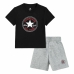 Dětská sportovní souprava Converse Core Tee Ft Short Černý Šedý Miminka