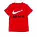 T-Shirt met Korte Mouwen voor kinderen Nike Swoosh Rood