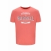 Kortærmet T-shirt til Mænd Russell Athletic Amt A30081 Orange Koral