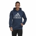 Felpa con Cappuccio Uomo Adidas  Game and Go Big Logo Azzurro