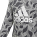 Camisola sem Capuz Menina Adidas ID Crew Cinzento Cinzento claro