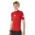 Camisola de Manga Curta Criança Rip Curl Corps L/S Rash Vest  Vermelho Licra Surf