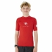 Camisola de Manga Curta Criança Rip Curl Corps L/S Rash Vest  Vermelho Licra Surf