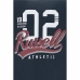 Heren-T-Shirt met Korte Mouwen Russell Athletic Amt A30101 Donkerblauw