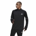 Miesten huputon collegepaita Adidas Fast 1/2 Zip Musta