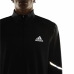 Men’s Sweatshirt without Hood Adidas Fast 1/2 Zip Black