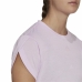 Dames-T-Shirt met Korte Mouwen Adidas  trainning Floral  Lila