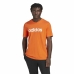 Kortærmet T-shirt til Mænd Adidas  Essentials Embroidered Linear Orange