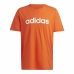 Heren-T-Shirt met Korte Mouwen Adidas  Essentials Embroidered Linear Oranje