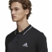 Ανδρική Μπλούζα Polo με Κοντό Μανίκι Adidas Aeroready essentials Μαύρο