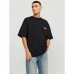 Herren Kurzarm-T-Shirt Jack & Jones bari Back Schwarz Herren