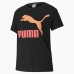 Dames-T-Shirt met Korte Mouwen Puma Classics Logo Tee Zwart