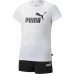 Laste Spordikostüüm Puma Logo Tee Valge