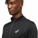 Camiseta de Manga Larga Hombre Asics Core 1/2 Negro Con cremallera