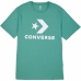 Футболка с коротким рукавом унисекс Converse Standard Fit Center Front Large Зеленый