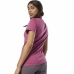 Camisola de Manga Curta Mulher Reebok Linear Rosa Afrodisíaco