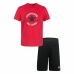 Sportoutfit voor kinderen Converse Core Tee Ft Short Zwart Magenta