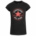 Barne Kortermet T-skjorte Converse Timeless Patch Svart