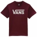 Maglia a Maniche Corte Bambino Vans Classic Rosso Granato