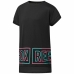 Dames-T-Shirt met Korte Mouwen Reebok Dance Girls Squad Zwart