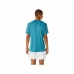 Heren-T-Shirt met Korte Mouwen Asics Court Blauw